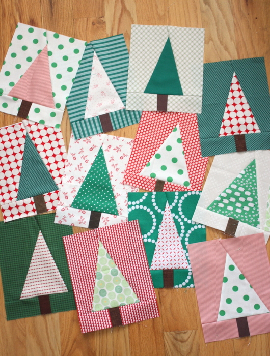 Modern Christmas Tree Quilt Block Tutorial Diary of a Quilter a