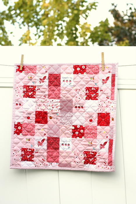 Sweet Orchard cheater print mini quilt