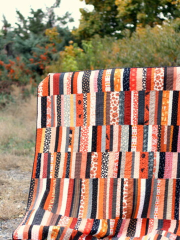 Modern Scrappy Halloween Quilt