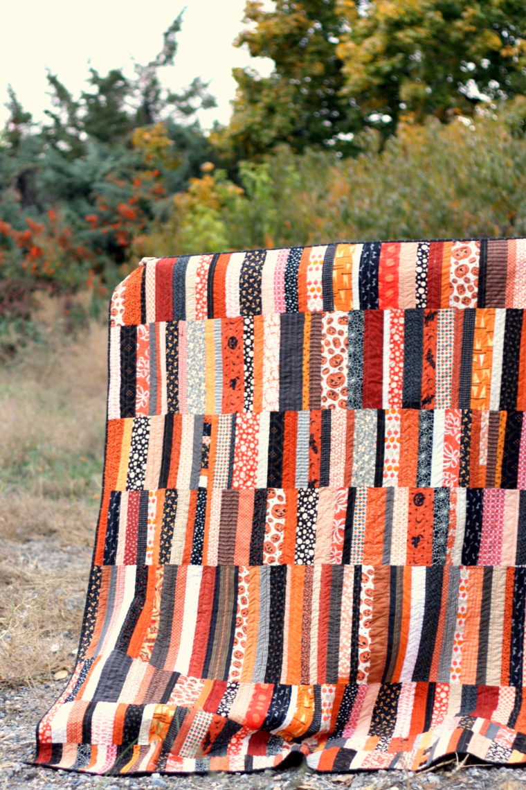 Modern Scrappy Halloween Quilt