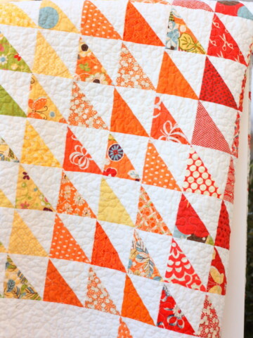 Half Square Triangle Spectrum Quilt by Amy Smart