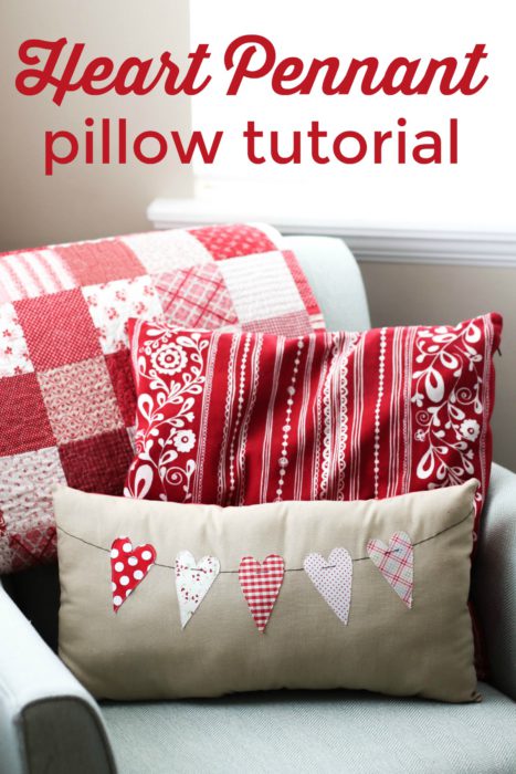 Valentines pennant pillow
