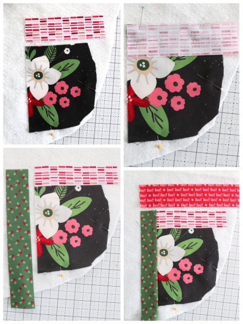 Step By Step Log Cabin quilted stocking