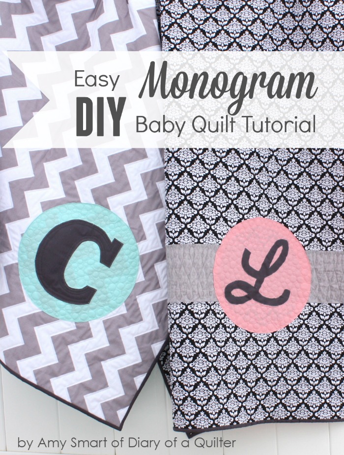 Easy DIY Monogram Baby Quilt Tutorial