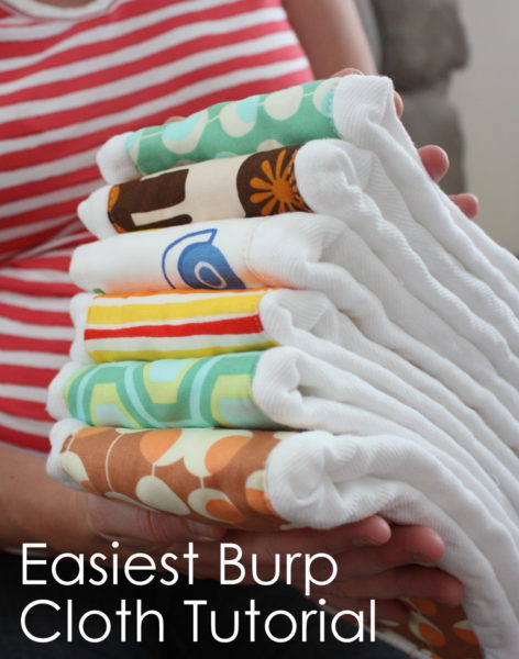 Easy Baby Burp Cloth Tutorial featured by top US sewing blog, Diary of a Quilter