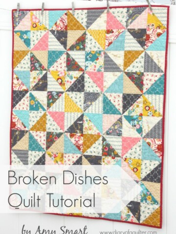 Broken Dishes simple baby quilt tutorial