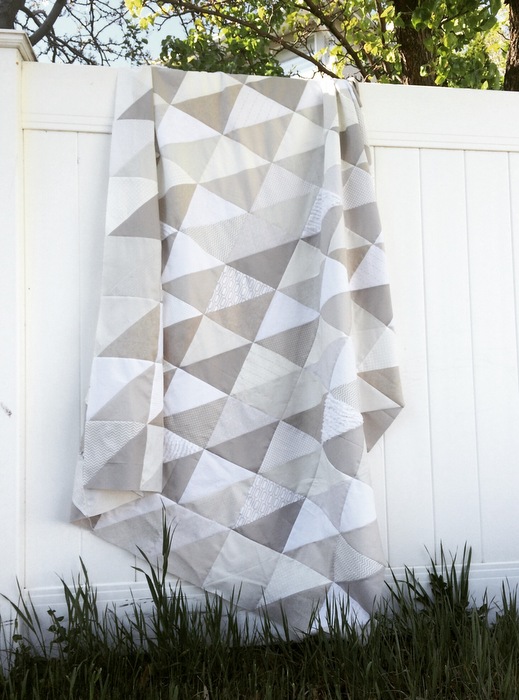 Gray and White neutral quilt