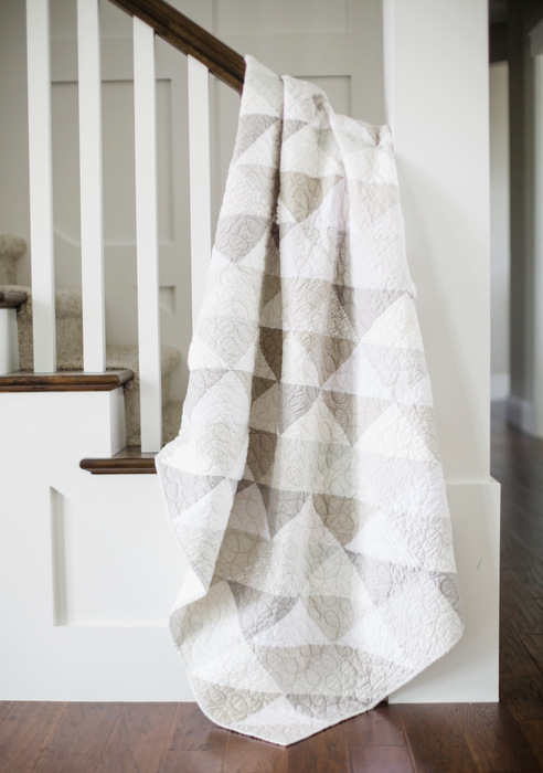 Grey and white modern neutrals quilt