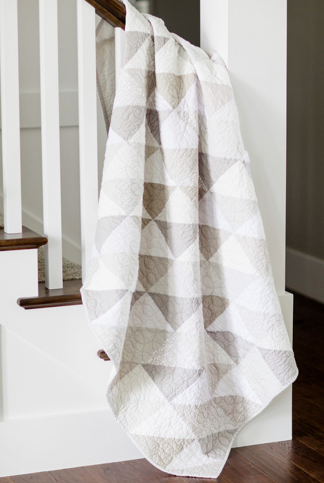 Modern neutrals quilt - gray and white