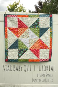 Layer Cake Star Baby Quilt Tutorial