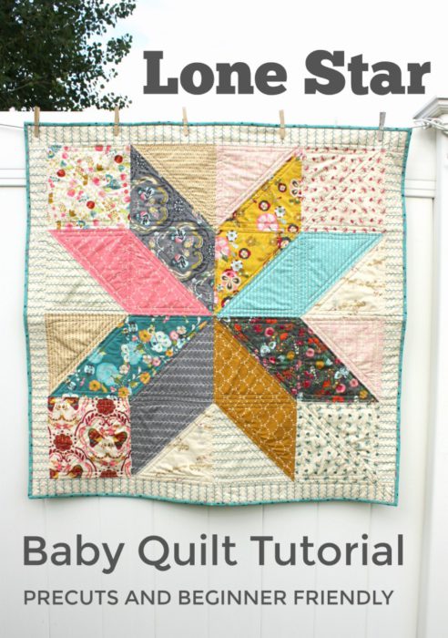 star baby quilt tutorial featured by top US quilting blog, Diary of a Quilter