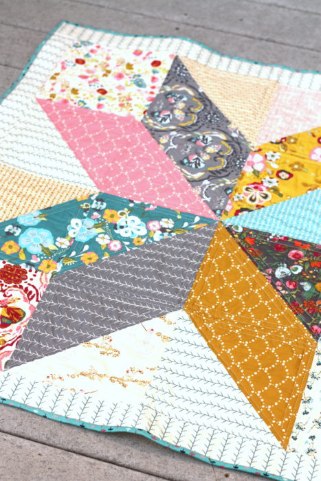 star baby quilt tutorial featured by top US quilting blog, Diary of a Quilter