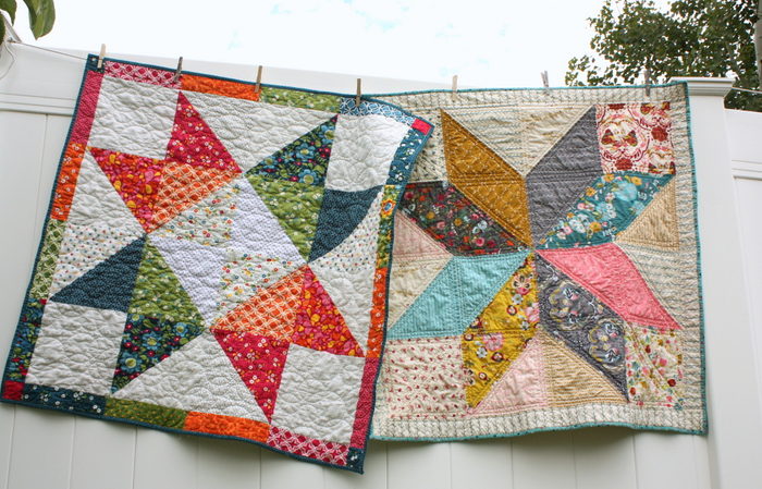 Beginner-friendly patchwork star baby quilt tutorials by Amy Smart, Diary of a Quilter.