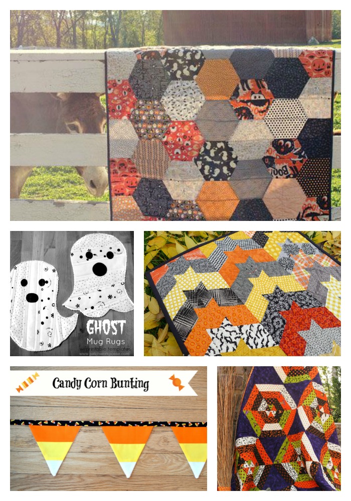 Halloween quilts collage