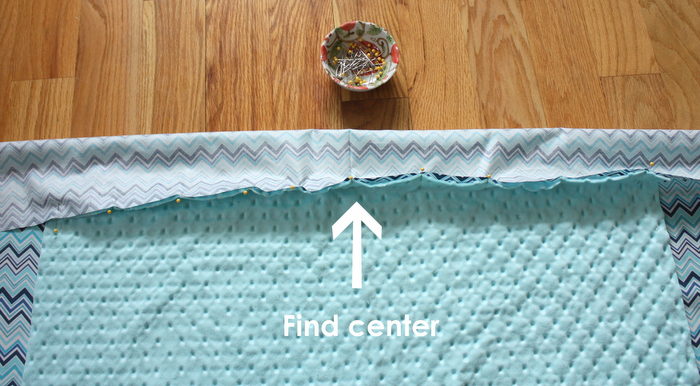 Self Binding Baby Blanket Tutorial featured by top US sewing blog, Diary of a Quilter