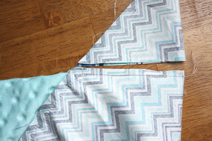 Self Binding Baby Blanket Tutorial featured by top US sewing blog, Diary of a Quilter