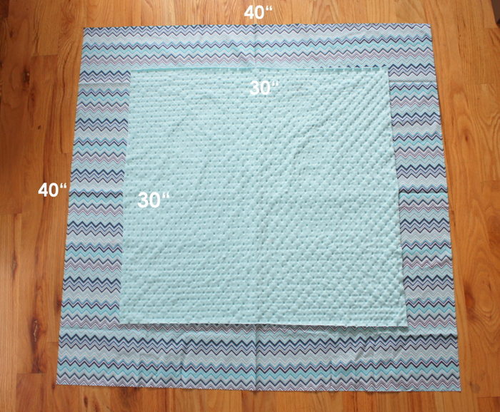 Self Binding Baby Blanket Tutorial featured by top US sewing blog, Diary of a Quilter