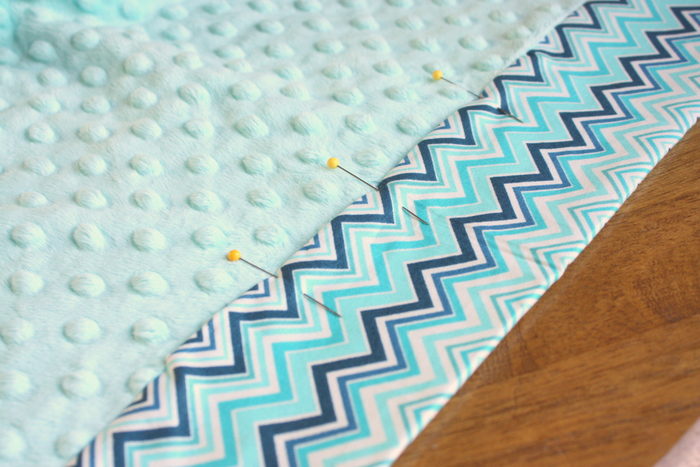Self Binding Baby Blanket Tutorial featured by top US sewing blog, Diary of a Quilter