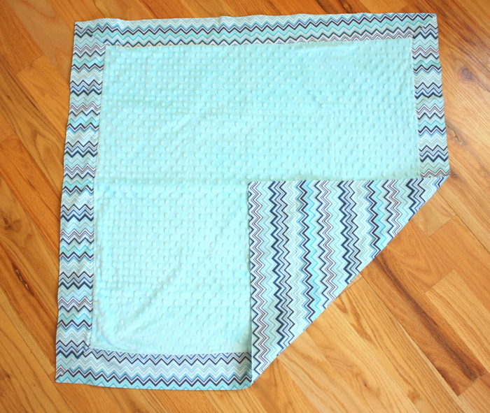 Self Binding Baby Blanket Tutorial featured by top US sewing blog, Diary of a Quilter