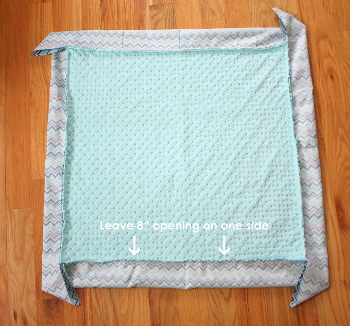 Self Binding Baby Blanket Tutorial featured by top US sewing blog, Diary of a Quilter