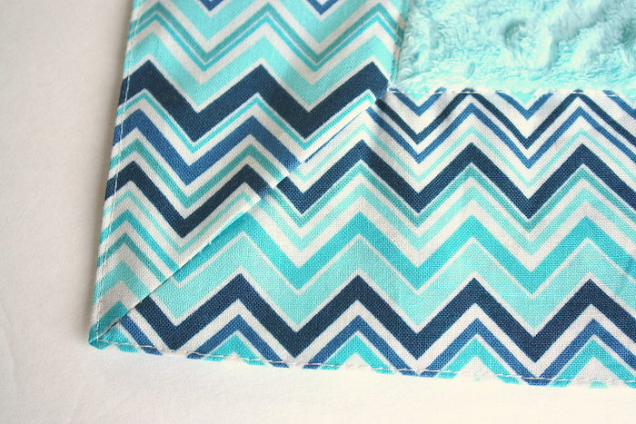 Self Binding Baby Blanket Tutorial featured by top US sewing blog, Diary of a Quilter