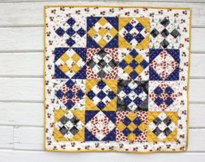 Nine patch quilt on point tutorial