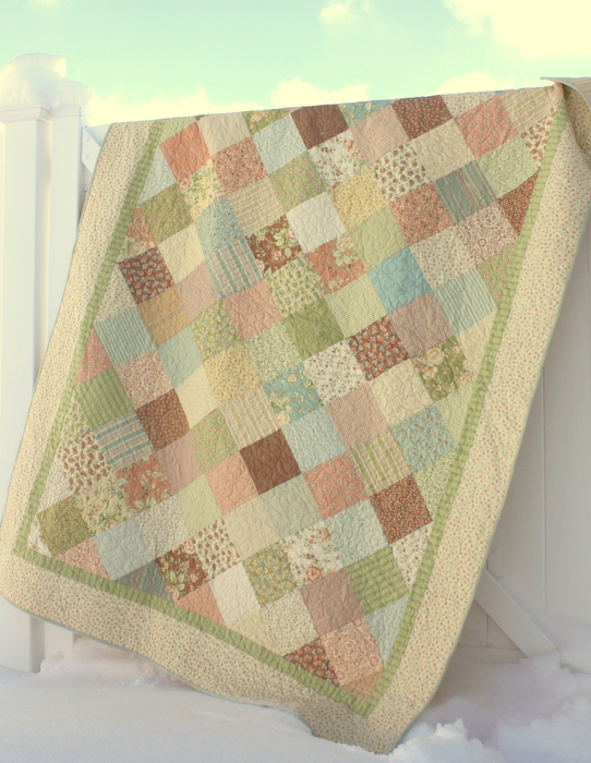 Dandelion Girl Moda Fig Tree patchwork quilt