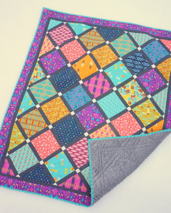 Printed Panel Lattice quilt from Pattern Jam