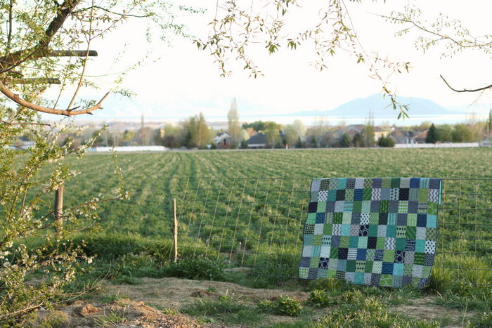 Spring patchwork quilt