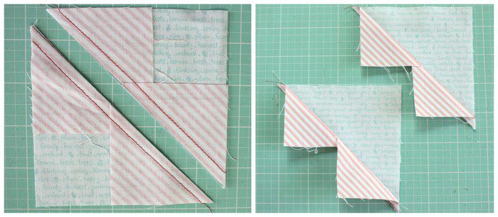 Fast Flying Geese + Sawtooth Star Quilt Block Tutorial featured by top US quilting blog, Diary of a Quilter