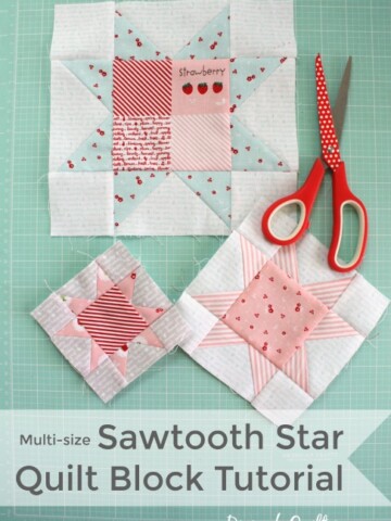 Fast Flying Geese + Sawtooth Star Quilt Block Tutorial featured by top US quilting blog, Diary of a Quilter