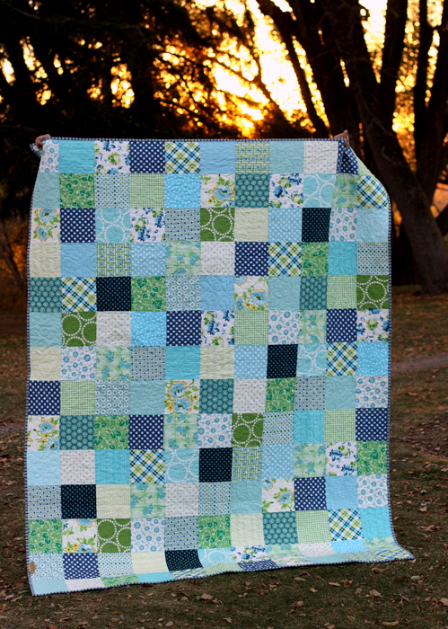 patchwork-quilt-in-blue-and-green