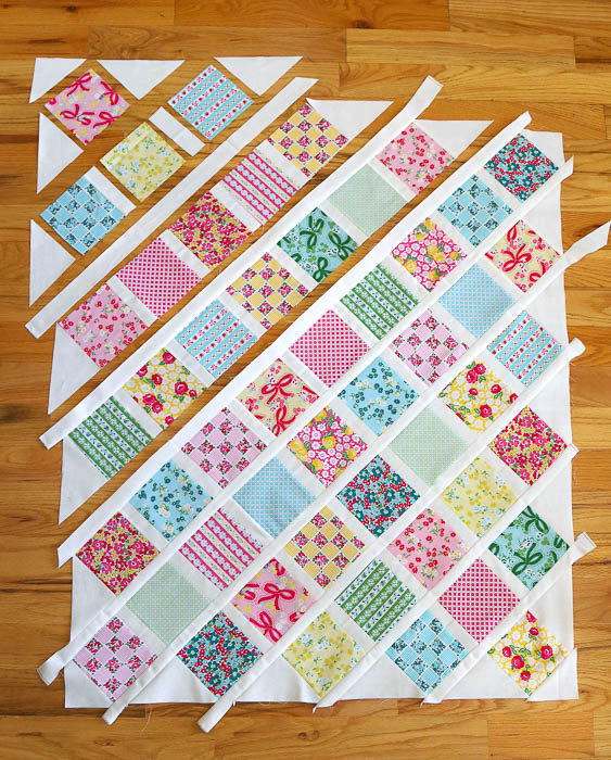 Lattice Baby Quilt Tutorial featured by top US quilt blog, Diary of a Quilter