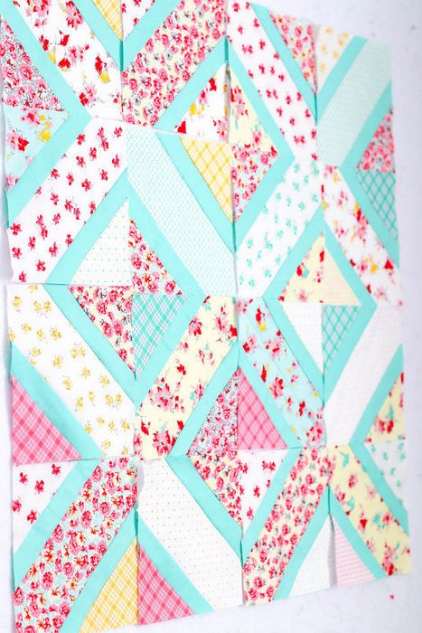 Double Crossed Quilt Design using Lily from Penny Rose Fabrics.