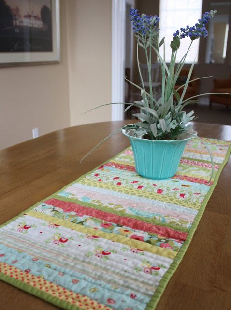 QUilt as you go table runner