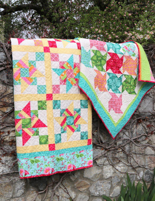 Free Video Class: Strip Piecing Quilt Patterns by popular Utah quilting blog, Diary of a Quilter: image of two strip piecing quilts.