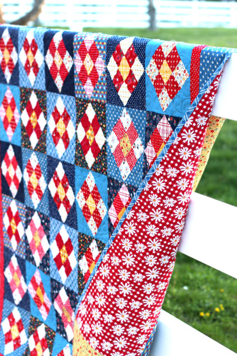 Stitch in Time Quilt pattern + Gingham Girls fabric by Amy Smart