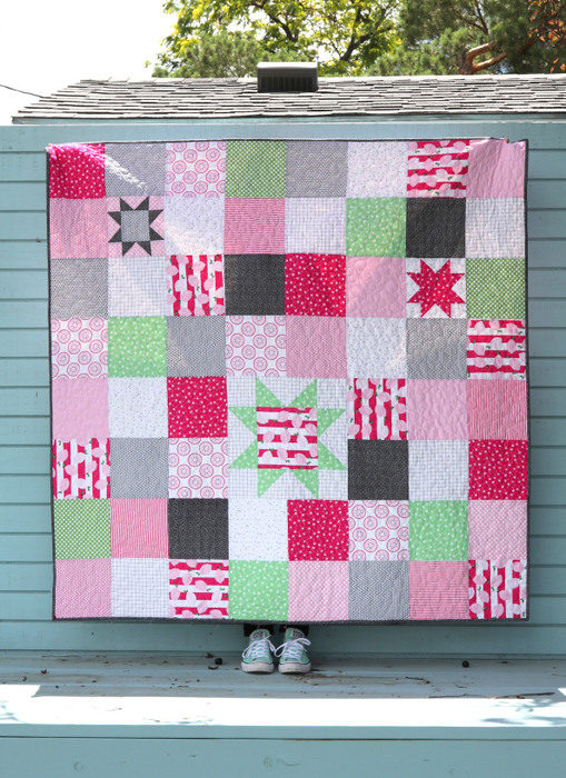 Using Sawtooth Star quilt blocks to spice up traditional patchwork