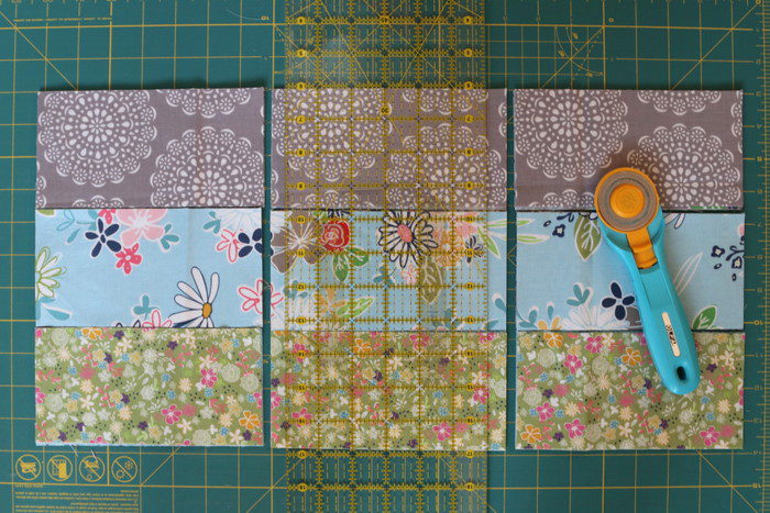 Daisy Days fabric for a Four Patch on Point Quilt Tutorial