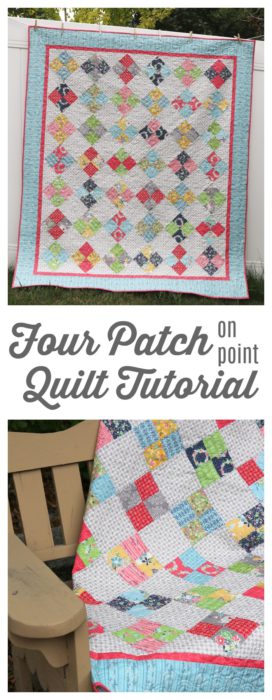 Fast Four-Patch Quilt Tutorial from Amy Smart.