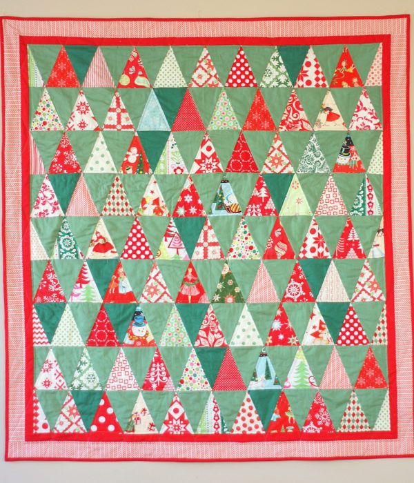 Vintage Christmas Isosceles Triangle Quilt by Amy Smart