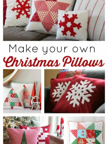 Over 15 different Christmas pillow tutorials and patterns
