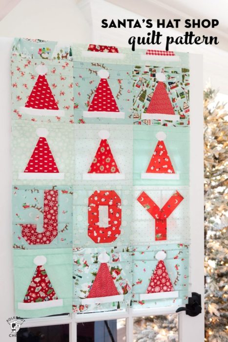 Santa's Hat quilt pattern by Polkadot Chair