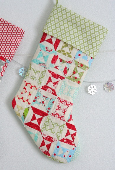Patchwork Stocking tutorial from Cluck Cluck Sew