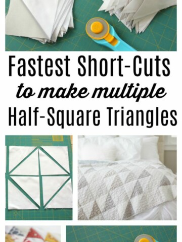 Half Square Triangle Short Cuts featured by top US quilting blog, Diary of a Quilter