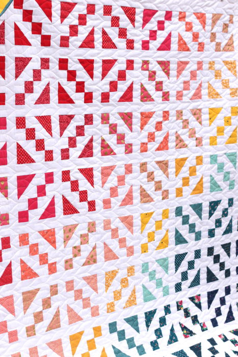 Half Square Triangle Quilt instructions and pattern featured by top US quilting blog, Diary of a Quilter