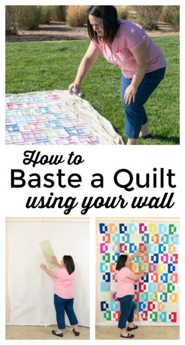 How to Baste a Quilt using your wall