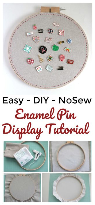 Easy DIY No Sew Enamel Pin Display Tutorial by Amy Smart