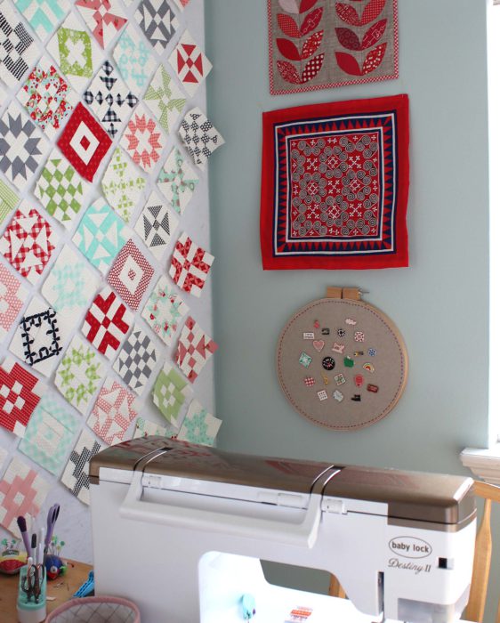 Sewing room flair display - Diary of a Quilter