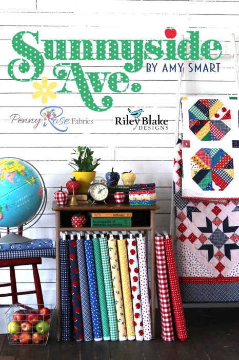Sunnyside Ave fabric collection - bright colors and prints with vintage nostalgia - by Amy Smart